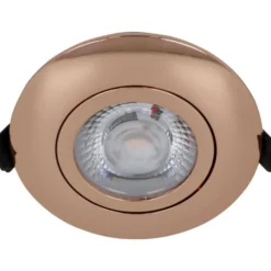 Nordtronic Low Profile Flexible indbygningsspot, Ø8,3 cm, kobber, 3000K