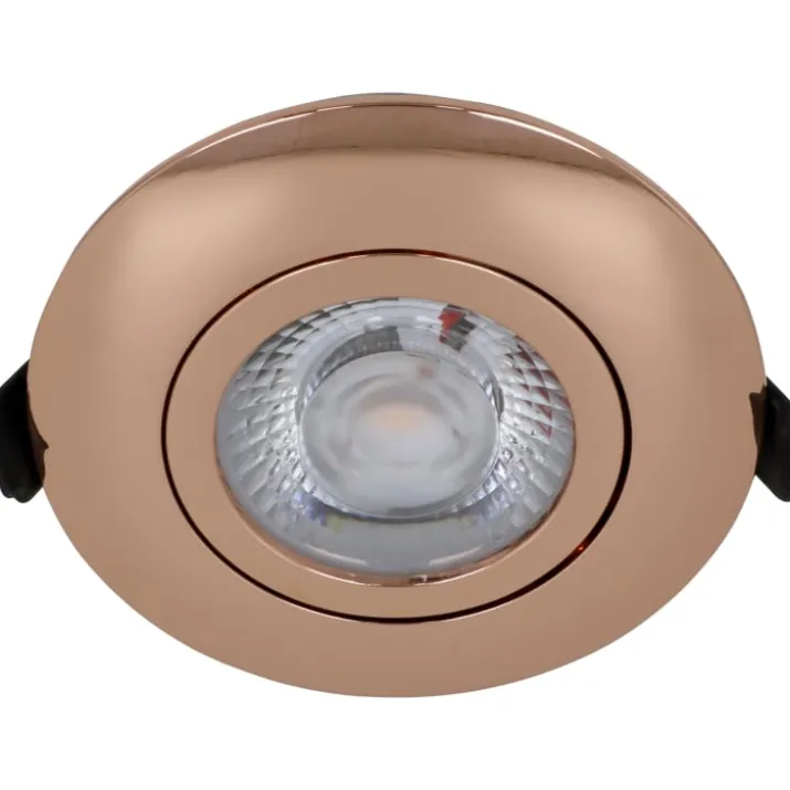 Nordtronic Low Profile Flexible indbygningsspot, Ø8,3 cm, kobber, 4000K