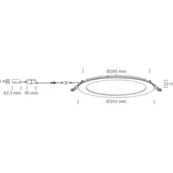Nordtronic Lucette G2 indbygningsspot, Ø30 cm