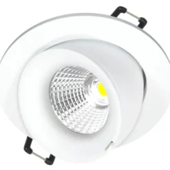 Nordtronic Velia Large Tilt indbygningsspot, mat hvid, 2700K