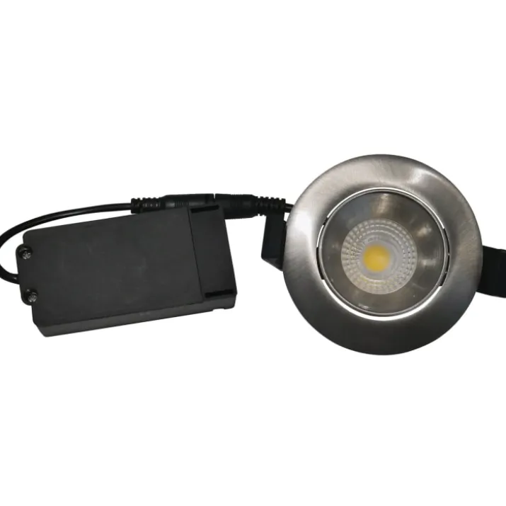 Nordtronic Velia Low Profile indbygningsspot, børstet alu, 2700K