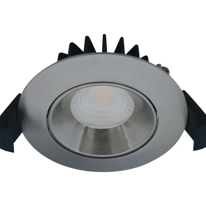Nordtronic Velia Low Profile indbygningsspot, børstet alu, 2700K