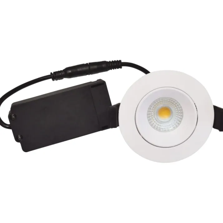Nordtronic Velia Low Profile indbygningsspot, mat hvid, 3000K