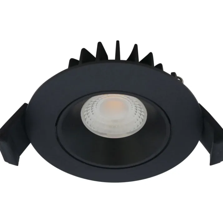 Nordtronic Velia Low Profile indbygningsspot, mat sort, 3000K