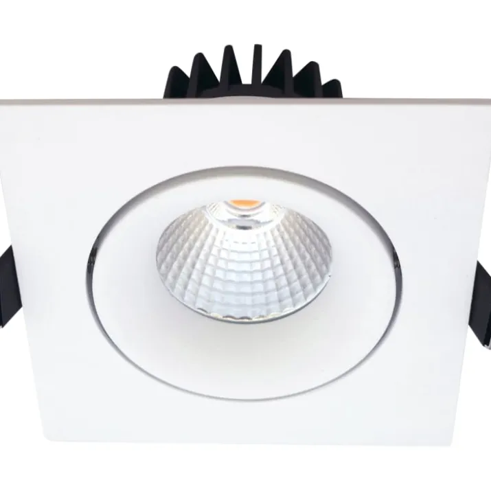 Nordtronic Velia Tilt indbygningsspot, firkantet, mat hvid, 3000K