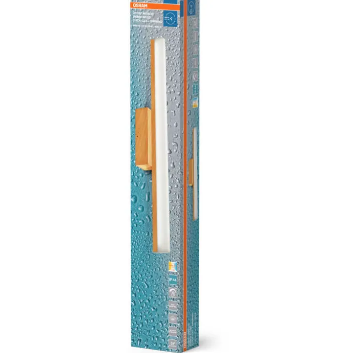 Osram Orbis spejllampe, 3000-4000K, træ