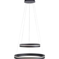 Paul Neuhaus Q-Vito lysekrone, 2 lysringe, sort