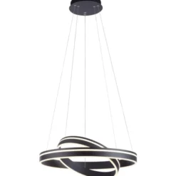 Paul Neuhaus Q-Vito lysekrone, 2 lysringe, sort