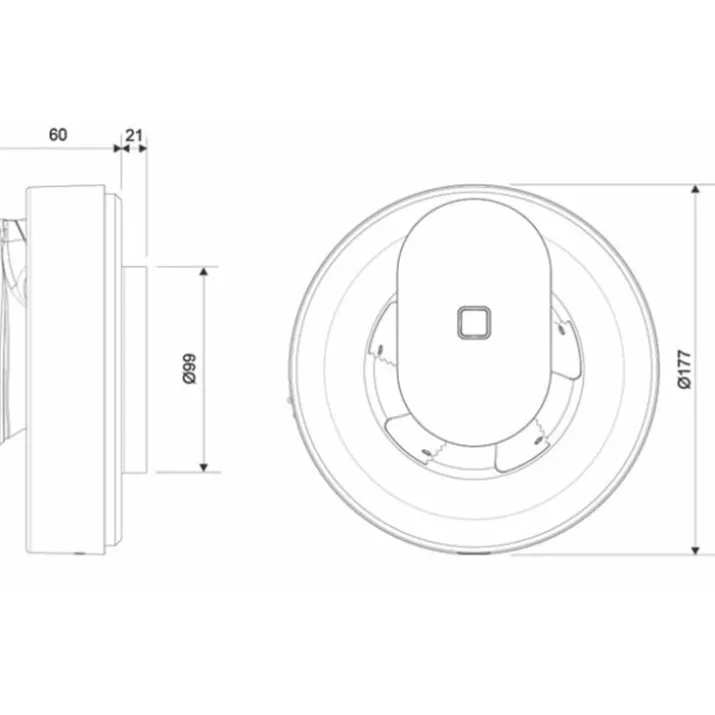 Pax komplet ventilationspakke, Ø100mm, hvid