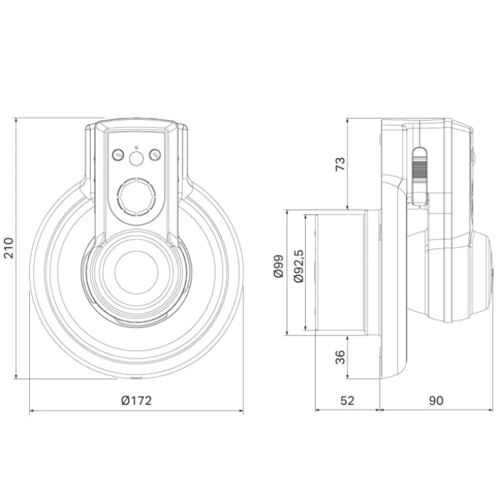 Pax Passad 30 badventilator, fugtstyring, sensor, Ø100 mm, hvid