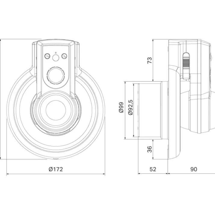 Pax Passad 31 badventilator, fugtstyring, sensor, Ø100 mm, hvid