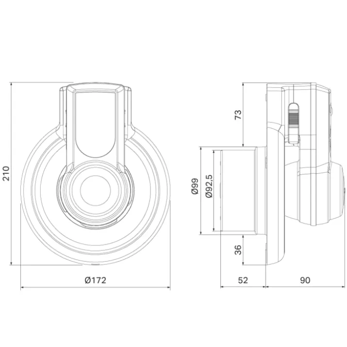 Pax Passad 00 badventilator, Ø100 mm, hvid