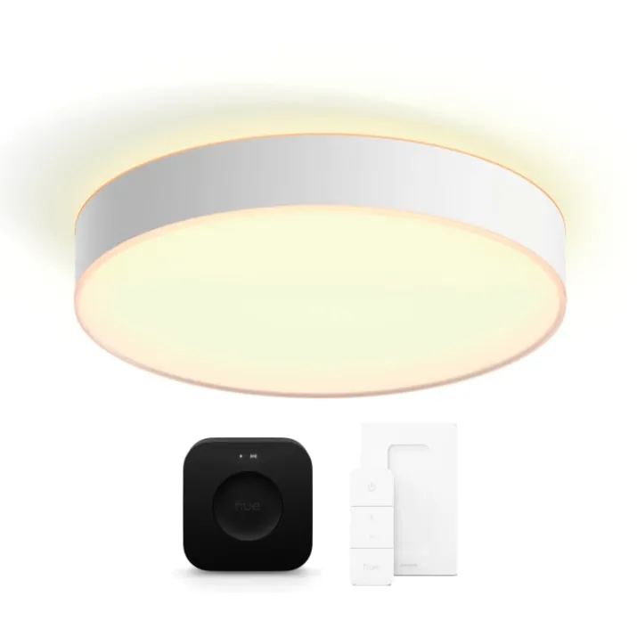 Philips Hue Enrave plafond, hvid, Ø42 cm, startsæt