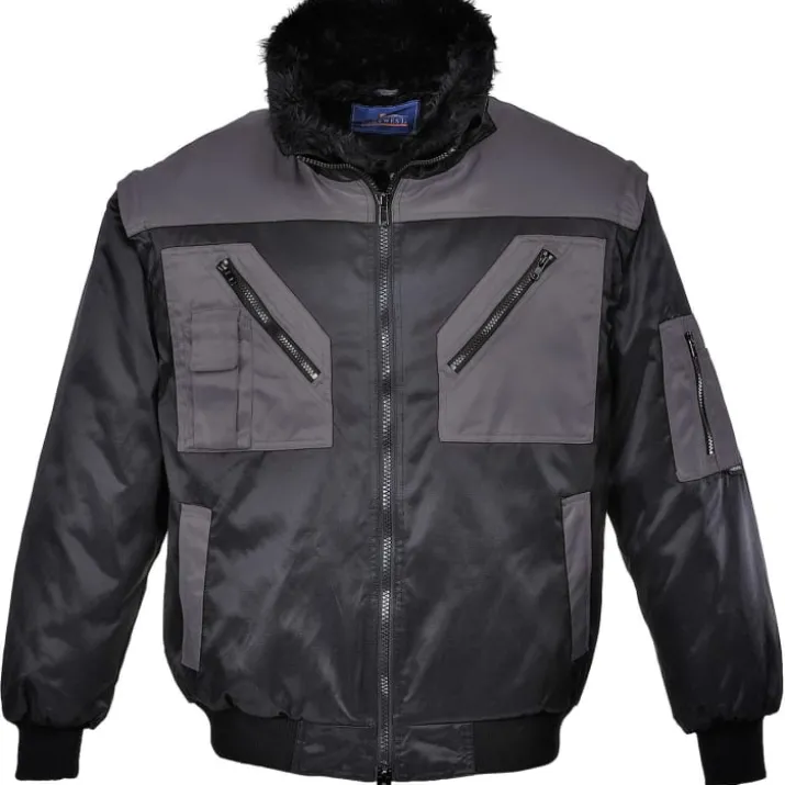 Portwest Two Tone pilotjakke, sort/grå, str. 2XL