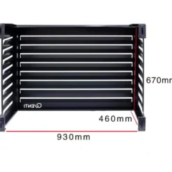 Qventi varmepumperskjuler aluminium, 100 cm, antracit