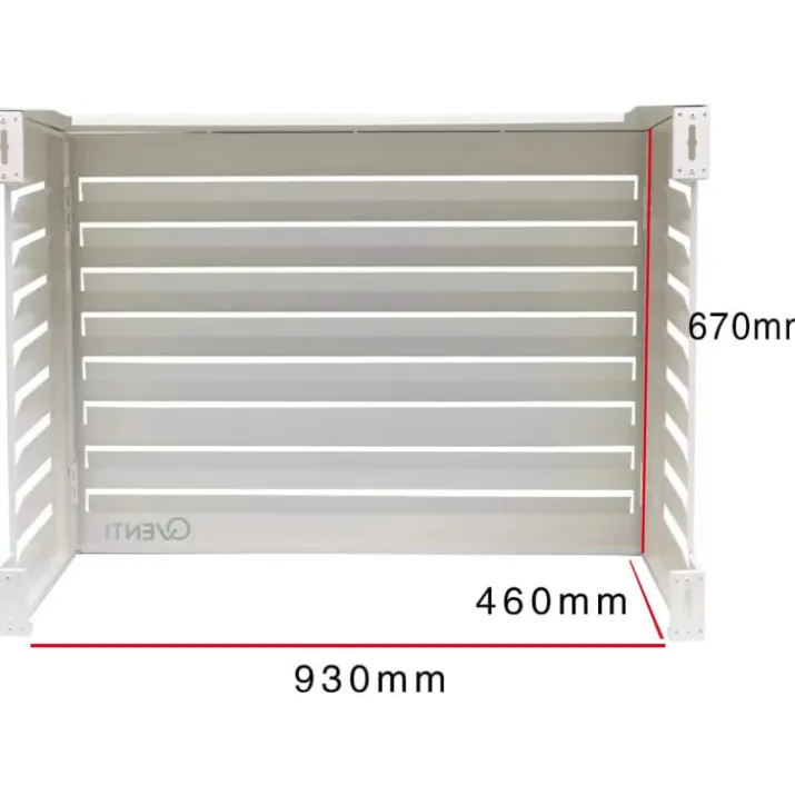 Qventi varmepumperskjuler aluminium, 100 cm, hvid