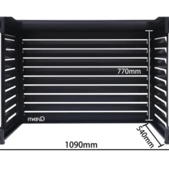Qventi varmepumperskjuler aluminium, 115 cm, antracit