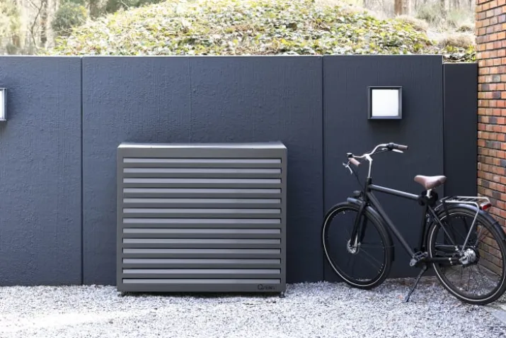 Qventi varmepumperskjuler aluminium, 115 cm, antracit