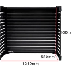 Qventi varmepumperskjuler aluminium, 115 cm, antracit