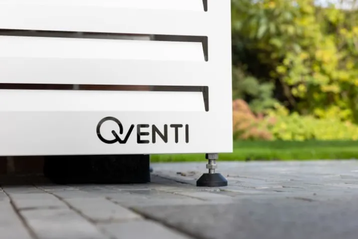Qventi varmepumperskjuler aluminium, 115 cm, hvid