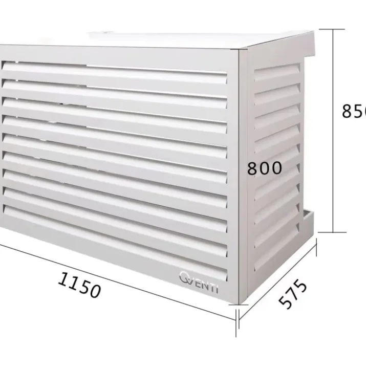 Qventi varmepumperskjuler aluminium, 115 cm, hvid