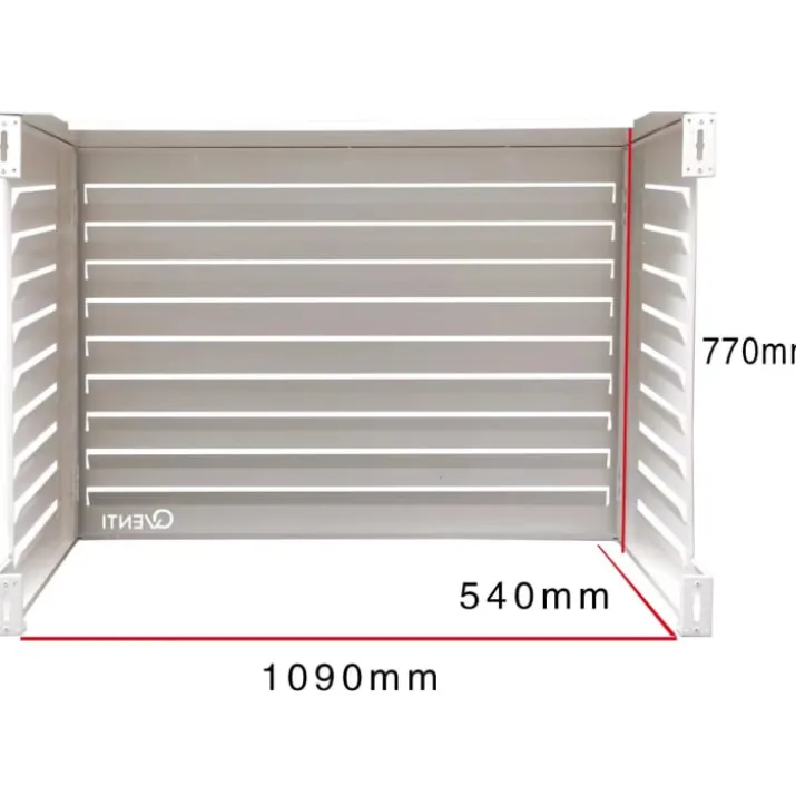 Qventi varmepumperskjuler aluminium, 115 cm, hvid