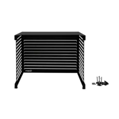Qventi varmepumperskjuler aluminium, 130 cm, sort
