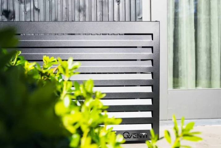 Qventi varmepumperskjuler, aluminium, 100 cm, sort
