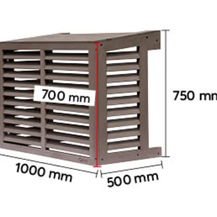 Qventi varmepumperskjuler komposit, 100 cm, brun