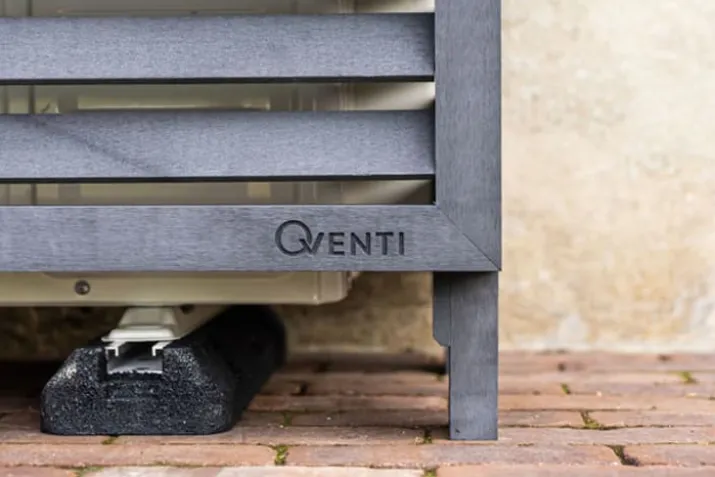 Qventi varmepumperskjuler komposit, 115 cm, antracit