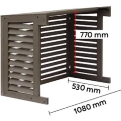 Qventi varmepumperskjuler komposit, 115 cm, brun