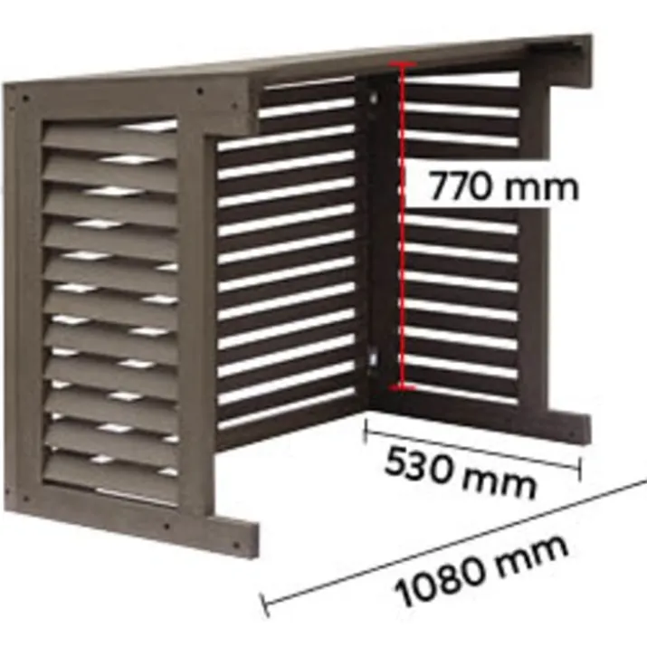 Qventi varmepumperskjuler komposit, 115 cm, brun