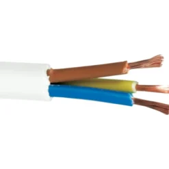 Rund plastledning PKAJ 3G1,5 mm², 10 meter, hvid