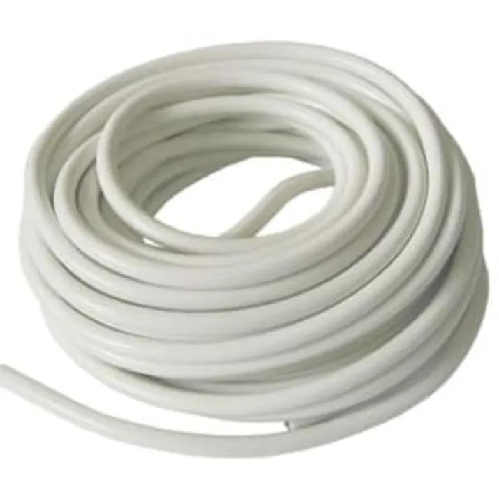 Rund plastledning PKL 2x0,75 mm², hvid, 10 meter