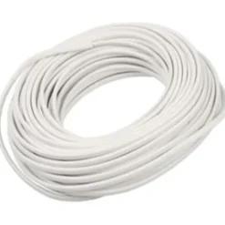 Rund plastledning PKL 2x0,75 mm², hvid, 25 meter