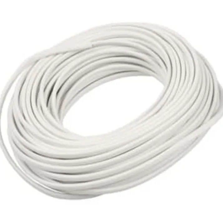Rund plastledning PKL 2x0,75 mm², hvid, 25 meter