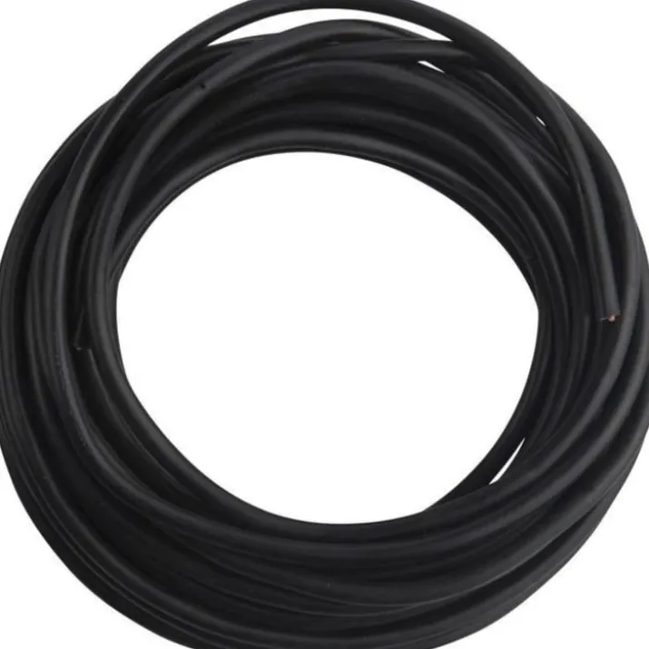 Rund plastledning PKL 2x0,75 mm², sort, 10 meter