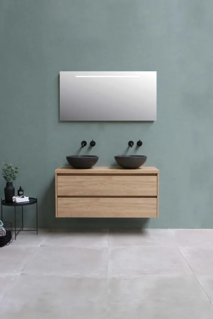 Sanibell Proline spejl med lys, 120x60 cm