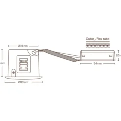 Scan Products Alda indbygningsspot, GU10, børstet aluminium