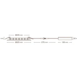 Scan Products Alisia Elite indbygningsspot, mat hvid, 3000K, Ø22,5 cm