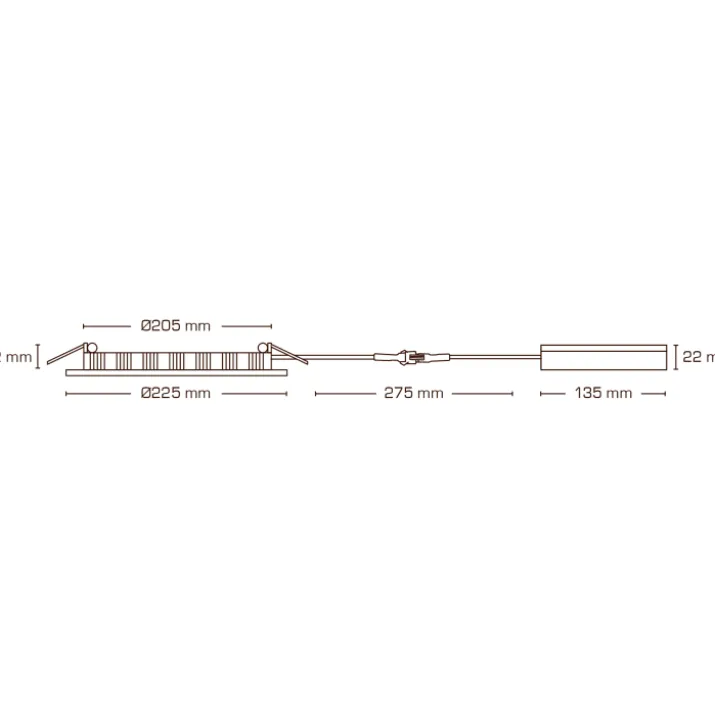 Scan Products Alisia Elite indbygningsspot, mat hvid, 3000K, Ø22,5 cm