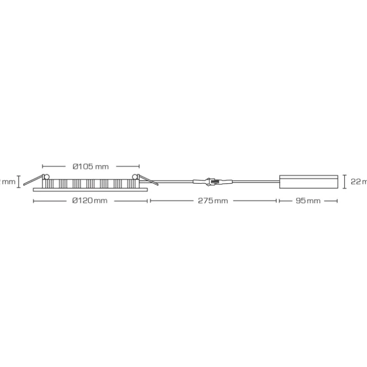 Scan Products Alisia Elite indbygningsspot, mat hvid, 4000K, Ø12 cm