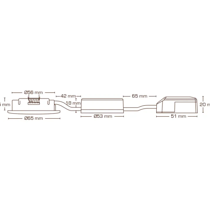 Scan Products Claudia 2.0 indbygningsspot, 2700K, mat hvid