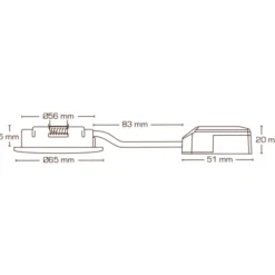 Scan Products Claudia Loop indbygningsspot, 3000K, børstet aluminium