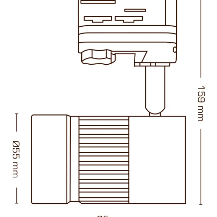 Scan Products Esma 3F skinnespot, 4000K, Ø5,5 cm, hvid
