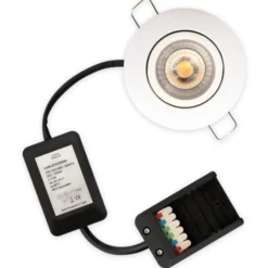 Scan Products Luna Low Profile 2.0 indbygningsspot, 2700K, mat hvid