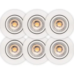 Scan Products Luna Low Profile indbygningsspot, mat hvid, 3000K, 6 st