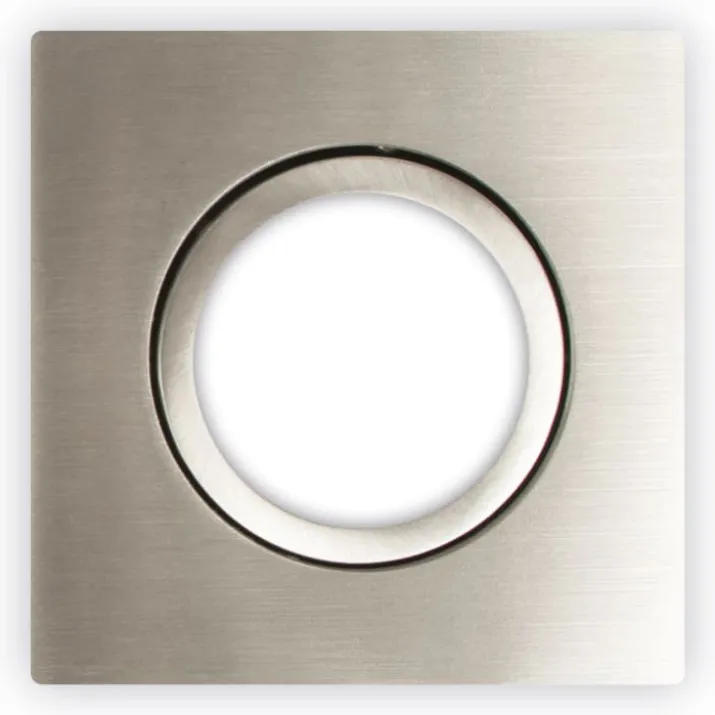 Scan Products Luna Quick Install frontring, firkantet, børstet aluminium
