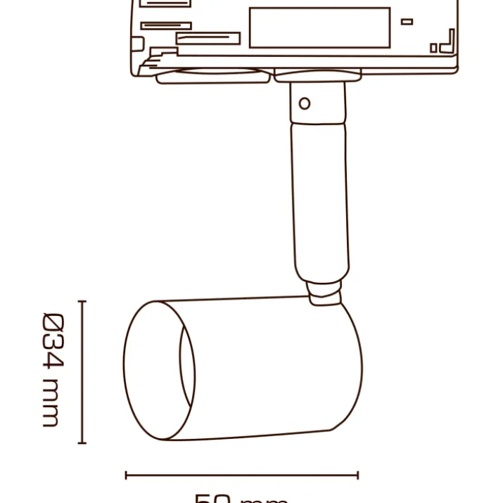 Scan Products Mita 1F skinnespot, Ø5 cm, hvid