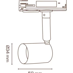 Scan Products Mita 1F skinnespot, Ø5 cm, sort